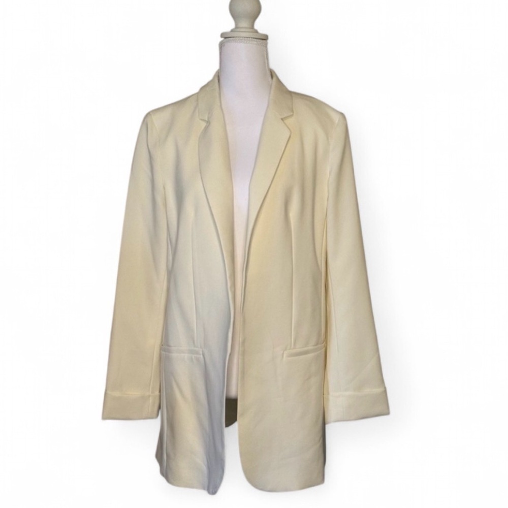 Love Tree Cream Longline Blazer Jacket Size Large NWT Boutique Style